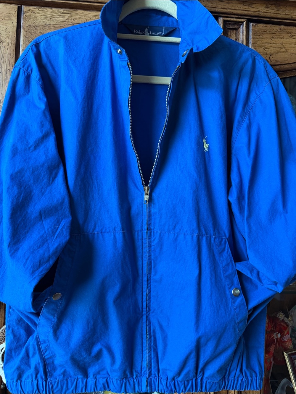 RalphLaurenBayportWindBreakerPristineModernLightweightWashableCERULEANFullZipS:S
